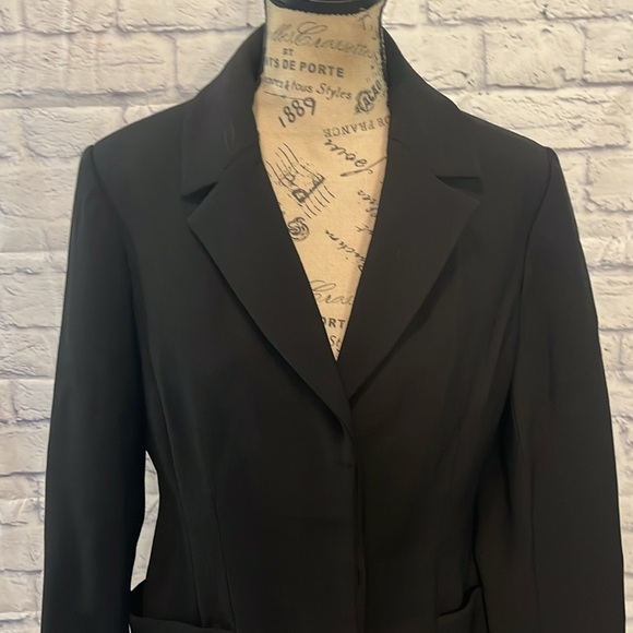 MM LaFleur The Collin’s Blazer NWT Tailored Black Hidden Placket Wool Blend 8 - Picture 3 of 12